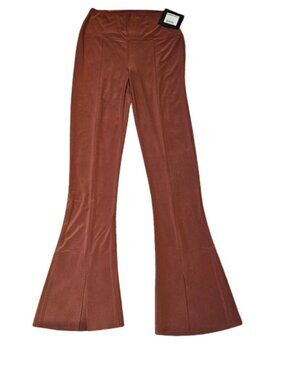 NWT Norma Kamali Spat Legging — Copper | Size M/34 | High Waist Flare Split Hem